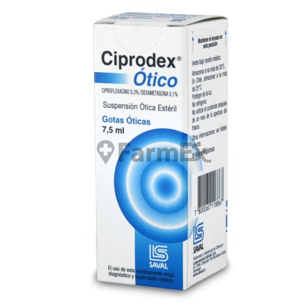 Ciprodex Otico Gotas x 7,5 mL Farmex-Fonasa-Persistente